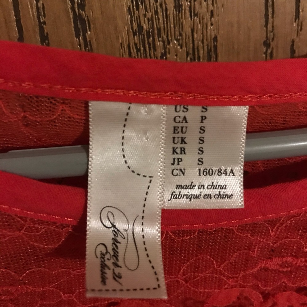 Orange Lace Shirt - Picture 2 of 2
